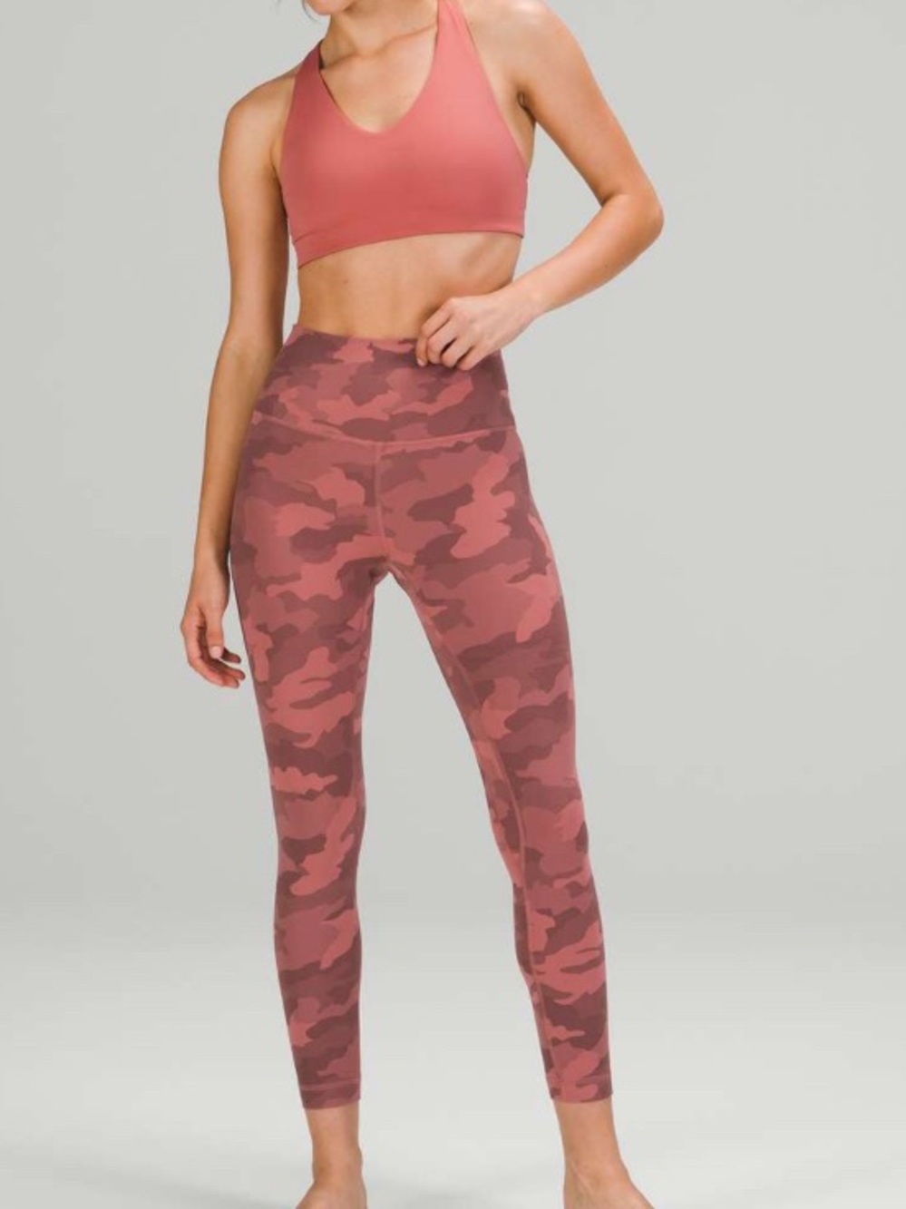 Lululemon Align High-Rise Pant 25" Heritage 365 Camo Brier Rose Multi sz 4